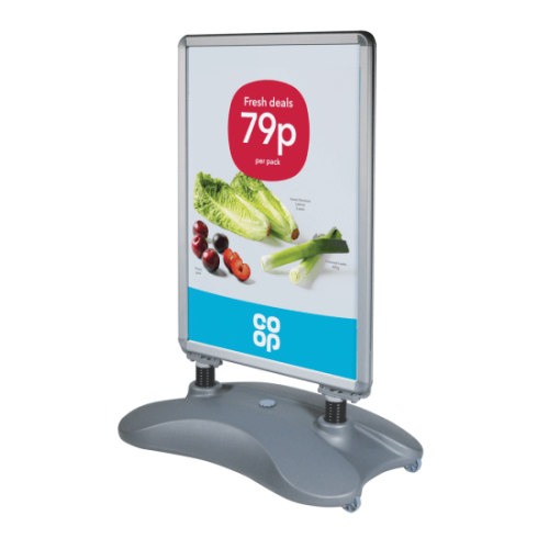 Pavement Poster Frame Display stand alone