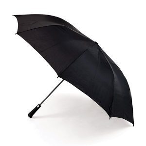 Black 8 Panel Half Size Golf Umbrella