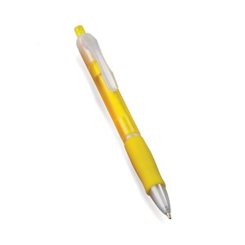 Yellow Grippy Ballpoint Pen