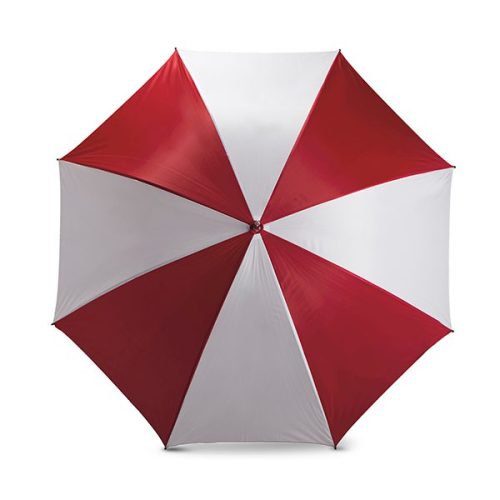 White & Burgandy 8 Panel Golf Umbrella