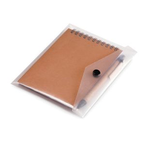 General A6 Eco Notebook & Pen in clear sleeve