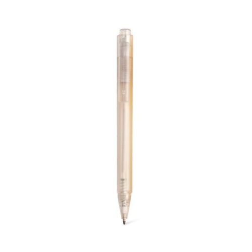 Clear Frosted White Capital Ballpoint Pen
