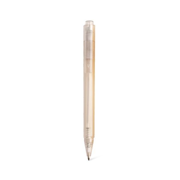 Clear Frosted White Capital Ballpoint Pen