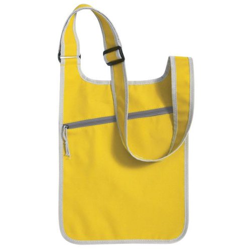 Yellow Dark Zip Messenger Shoulder Bag
