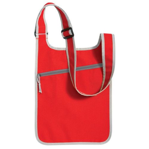 Red Dark Zip Messenger Shoulder Bag