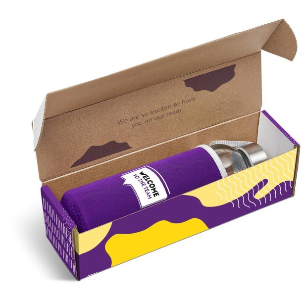 Purple Neo Bottle in Megan Custom Gift Box
