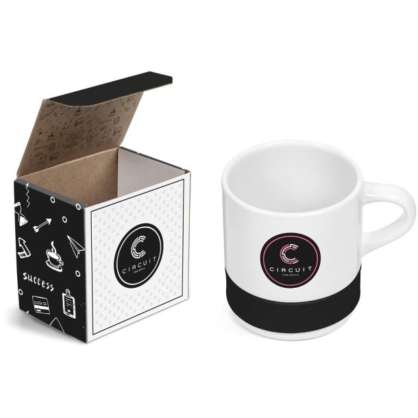 Kaleido Mug in Megan Custom Gift Box- Black