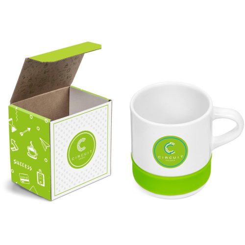 Lime Kaleido Mug in Megan Custom Gift Box