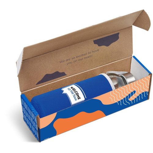 Blue Neo Bottle in Megan Custom Gift Box