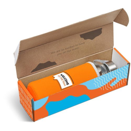 Orange Neo Bottle in Megan Custom Gift Box