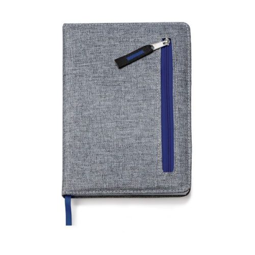 Royal Blue Santo Zipper Notebook