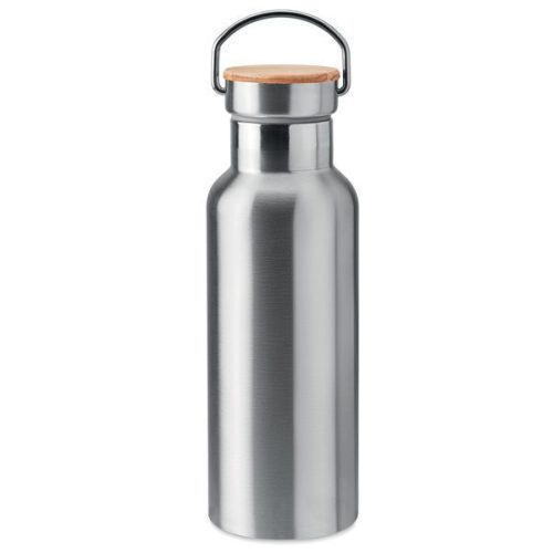 Silver Double Wall Stainless Steel Flask