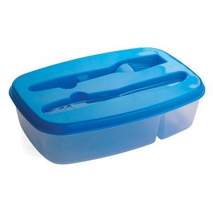 Blue 2 Section Food Container