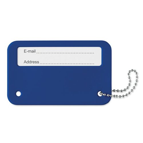 Royal Blue Travel Identity Tag - Custom Branded Corporate Gifts
