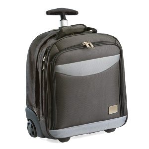 Black Compact Laptop Trolley Backpack