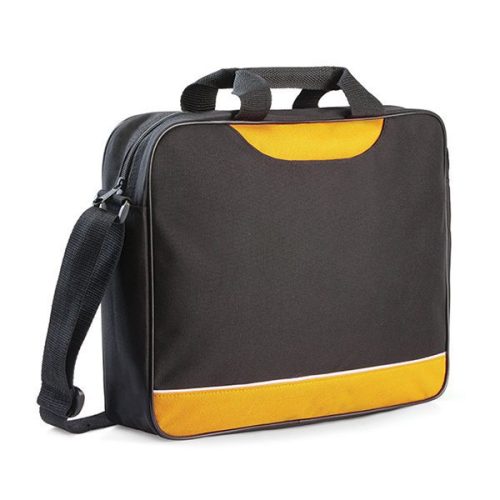 Black & Yellow Shorewood Document Bag - Custom Branded Corporate Gifts