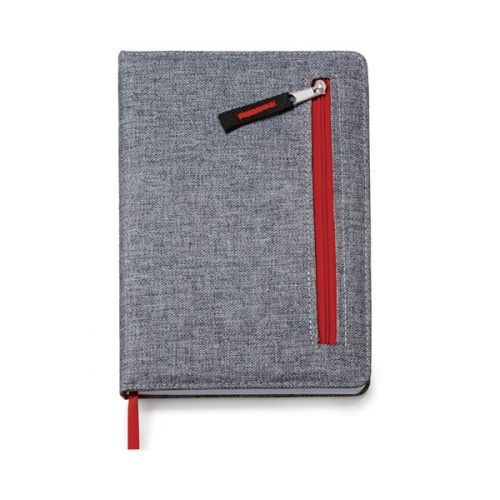 Red Santo Zipper Notebook
