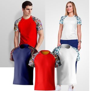 25/75 Unisex Raglan Shirt - Custom Short Sleeves