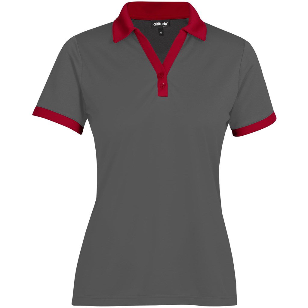 Ladies Bridgewater Golf Shirt  - Red- Red