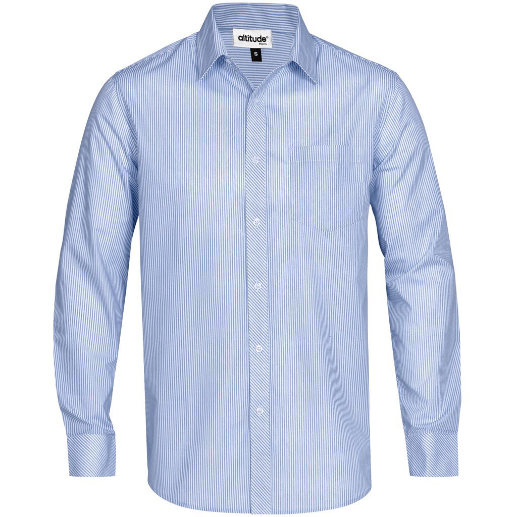 Mens Long Sleeve Birmingham Shirt - Light Blue- Light Blue