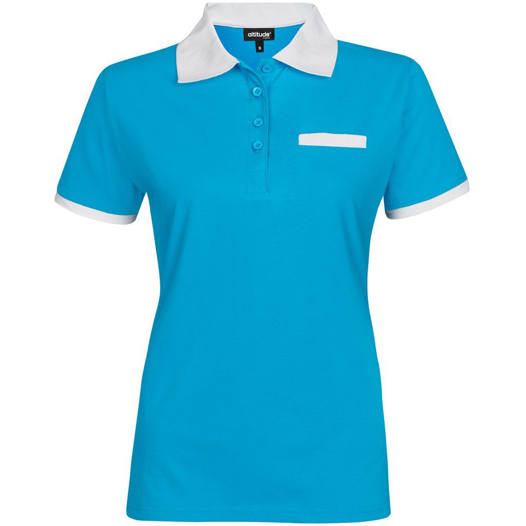Ladies Caliber Golf Shirt - Aqua- Aqua