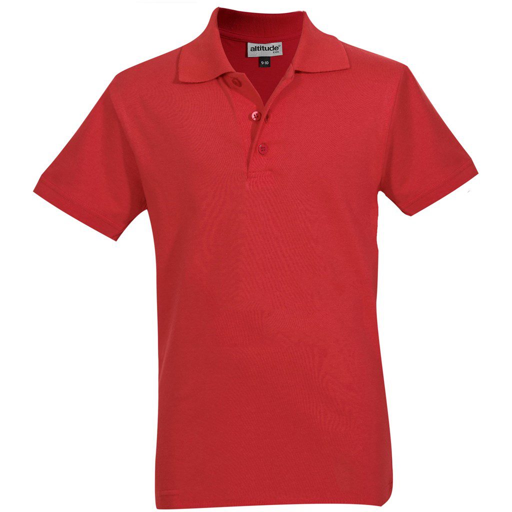 Red Kids Michigan Golf Shirt  - Red