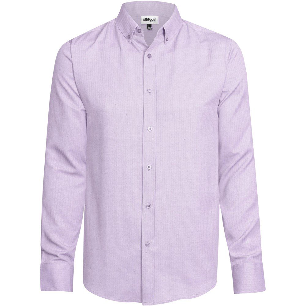 Purple Mens Long Sleeve Nottingham Shirt  - Purple