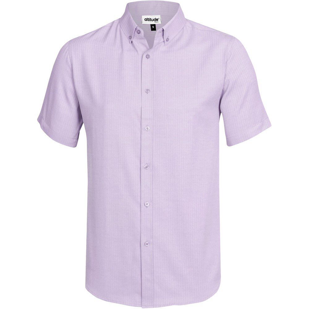 Purple Mens Short Sleeve Nottingham Shirt  - Purple