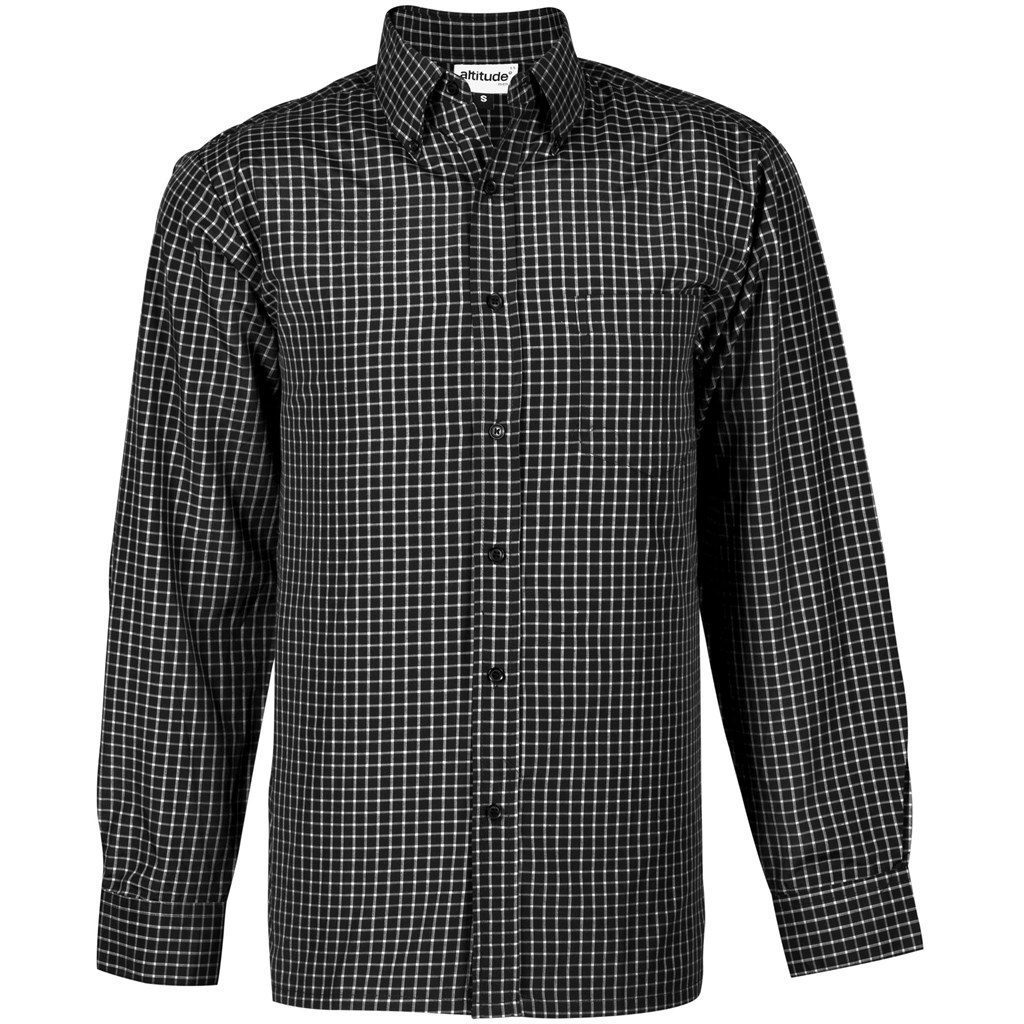 Mens Long Sleeve Prestige Shirt  - Black- Black