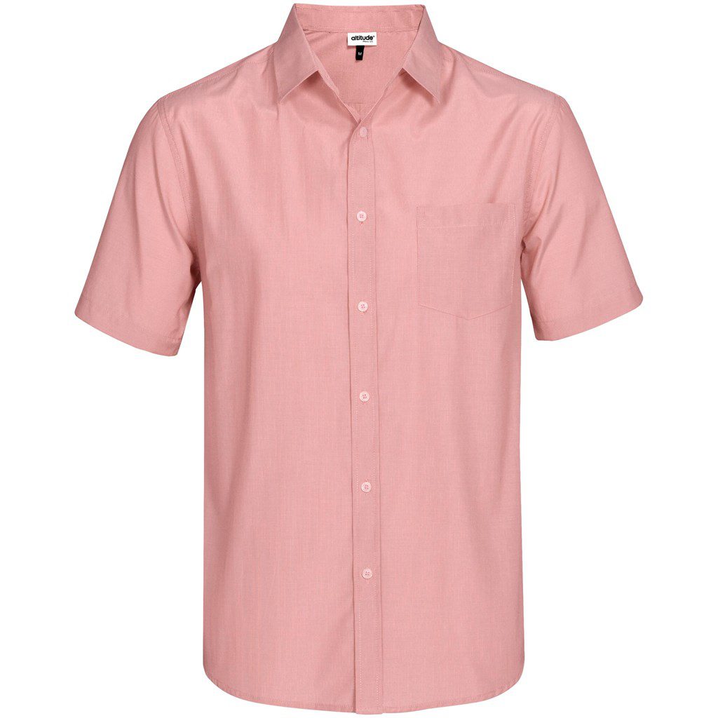Mens Short Sleeve Portsmouth Shirt  - Red- Red