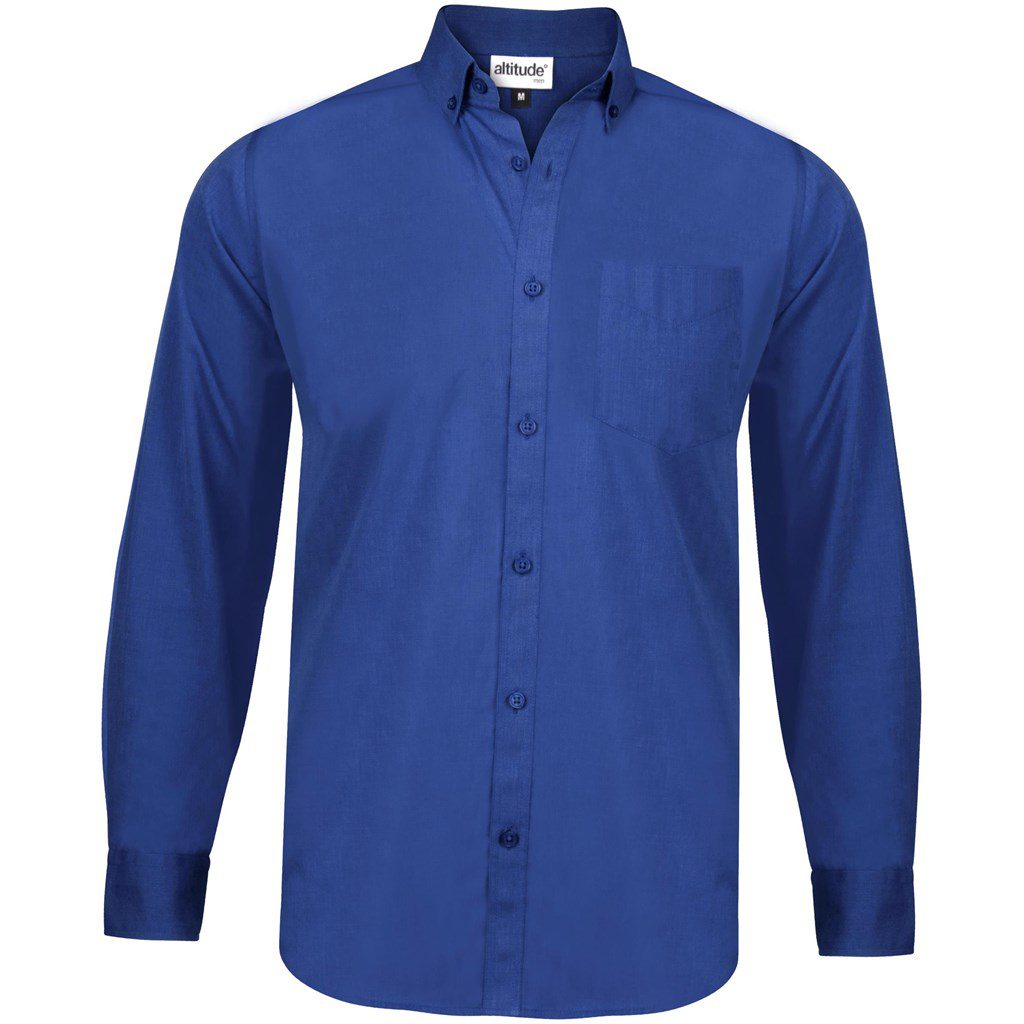 Royal Blue Mens Long Sleeve Viscount Shirt  - Royal Blue