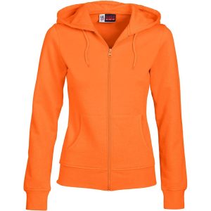 Ladies Bravo Hooded Sweater  - Orange- Orange
