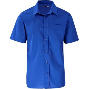Mens Short Sleeve Kensington Shirt - Royal Blue- Royal Blue