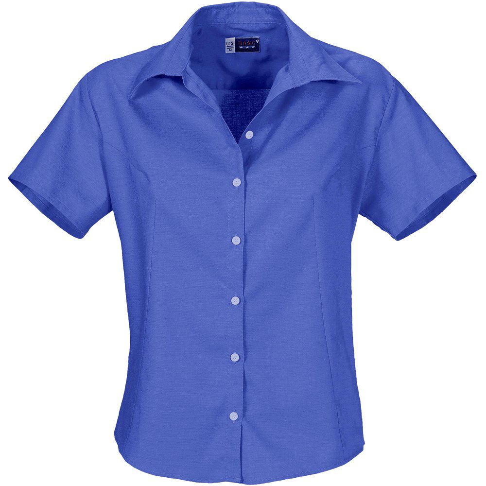 Ladies Short Sleeve Aspen Shirt - New Blue- New Blue