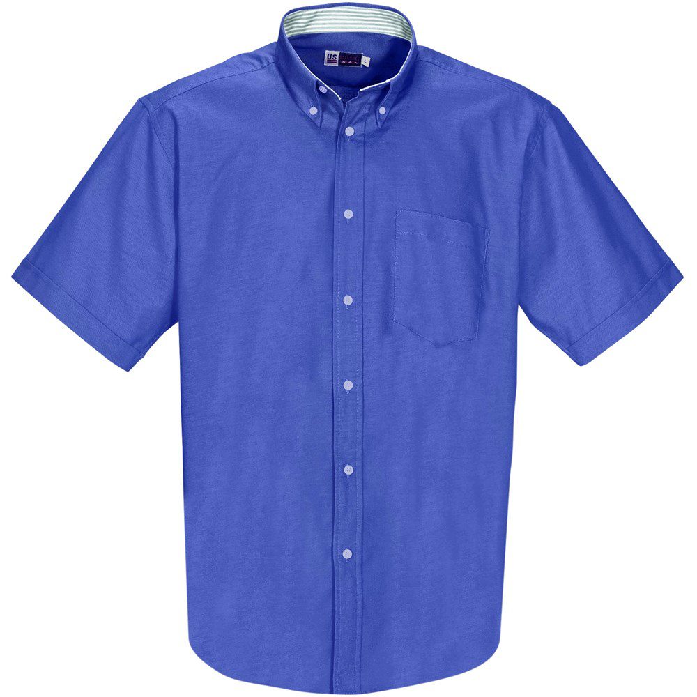 Mens Short Sleeve Aspen Shirt - New Blue- New Blue