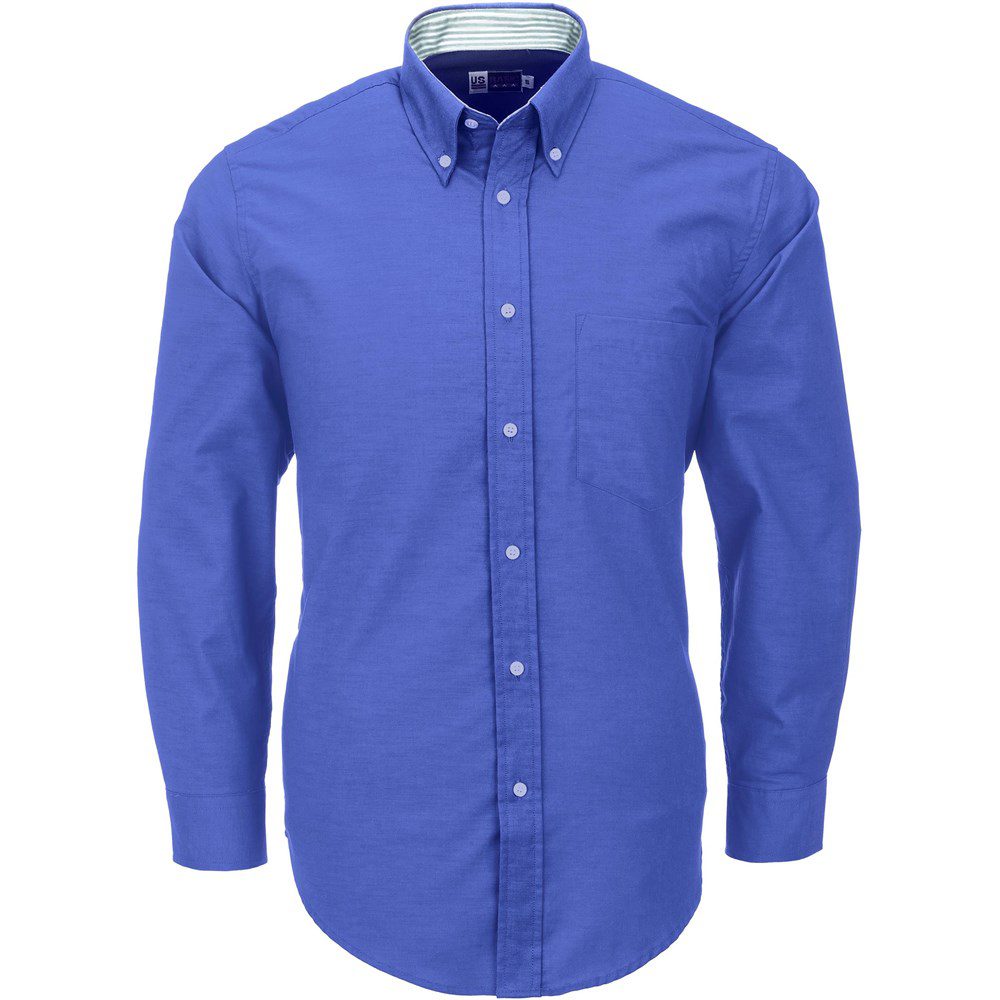 New Blue Mens Long Sleeve Aspen Shirt - New Blue