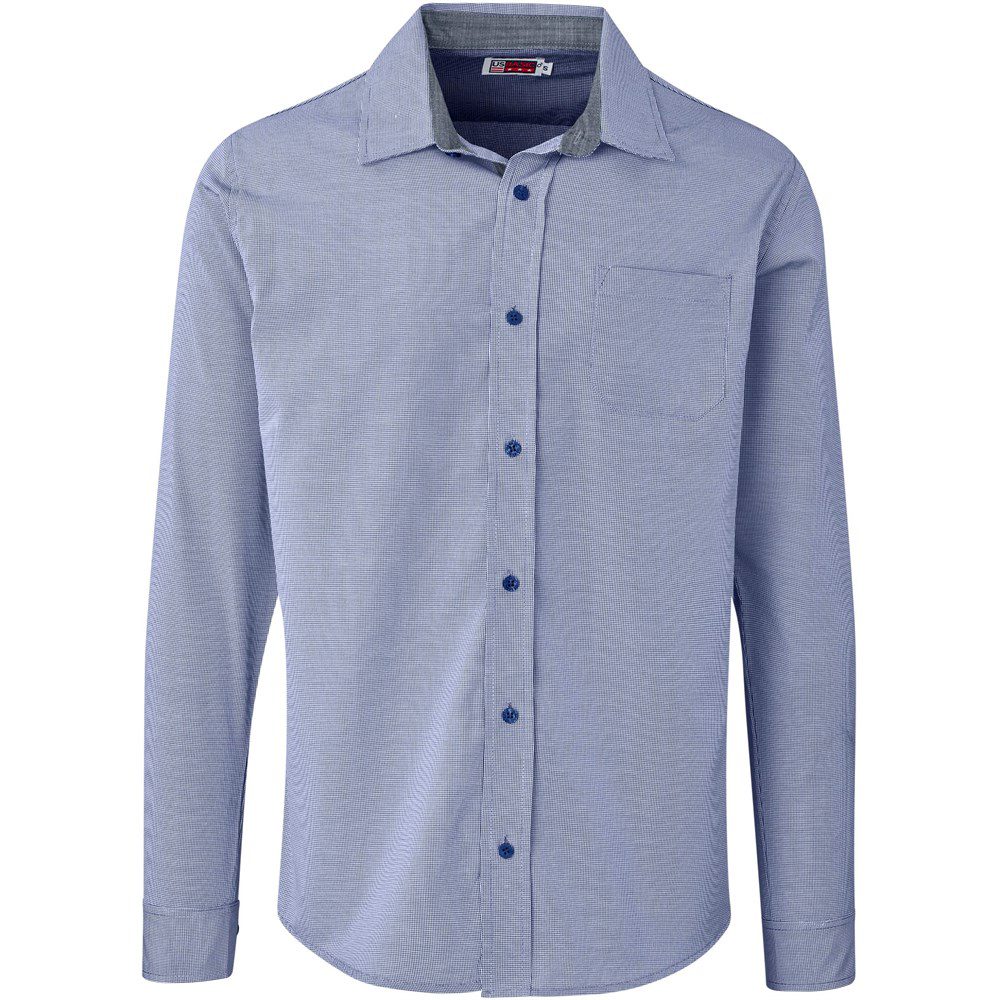 Mens Long Sleeve Coventry Shirt - Royal Blue- Royal Blue