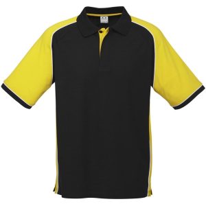 Mens Nitro Golf Shirt  - Yellow- Yellow