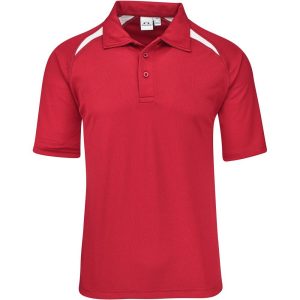 Mens Splice Golf Shirt - Red- Red