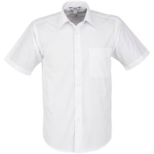 Mens Short Sleeve Metro Shirt  - White- White