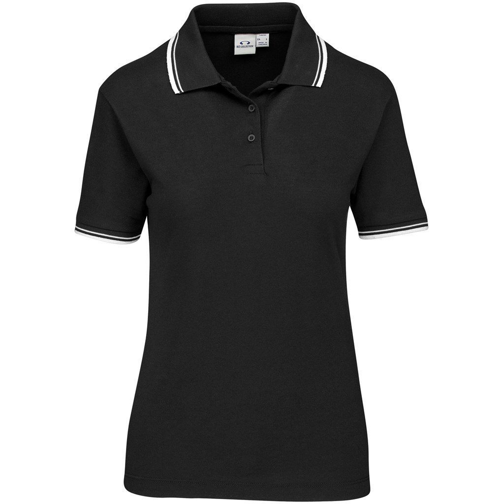 Ladies Cambridge Golf Shirt - Black- Black