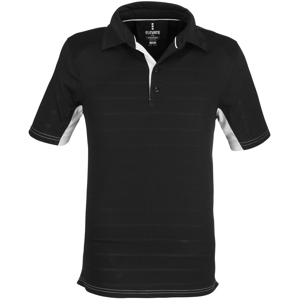 Mens Prescott Golf Shirt  - Black- Black