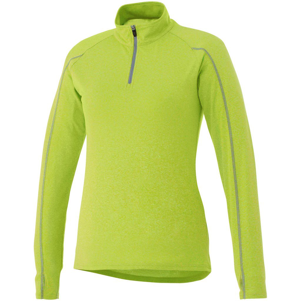 Lime Ladies Taza 1/4 Zip Sweater  - Lime