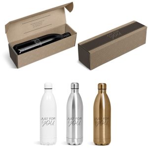 Atlantis Bottle in Bianca Custom Gift Box - Corporate Gifts & Clothing