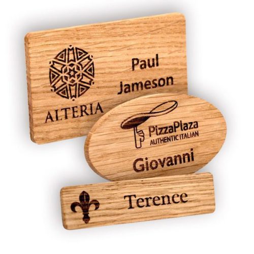 Custom Wooden Name Badges