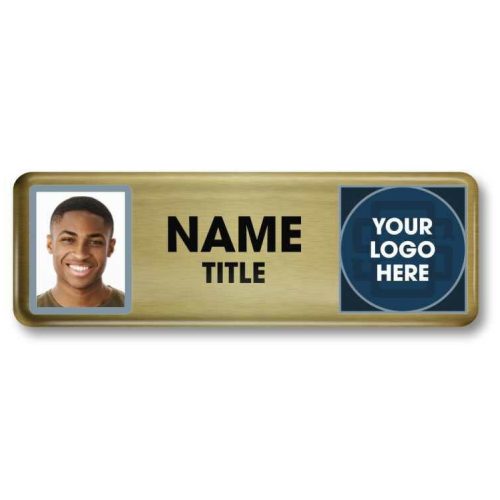 Gold Photo ID Name Badge