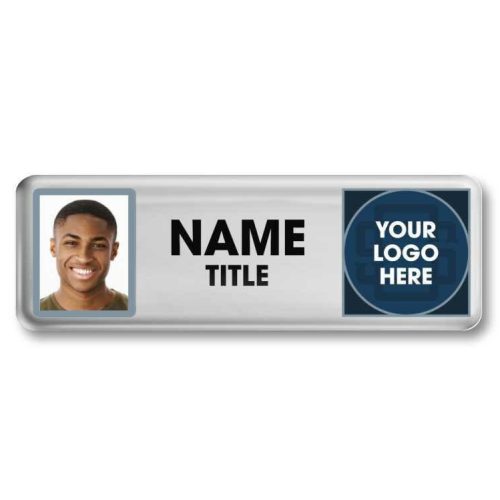 White Photo ID Name Badge