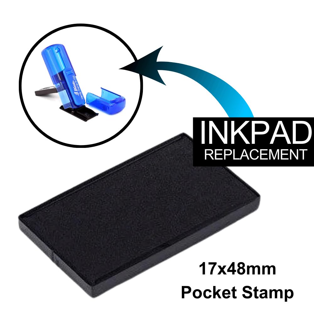 17x48mm Custom Pocket Stamp - Ink Pad Replace