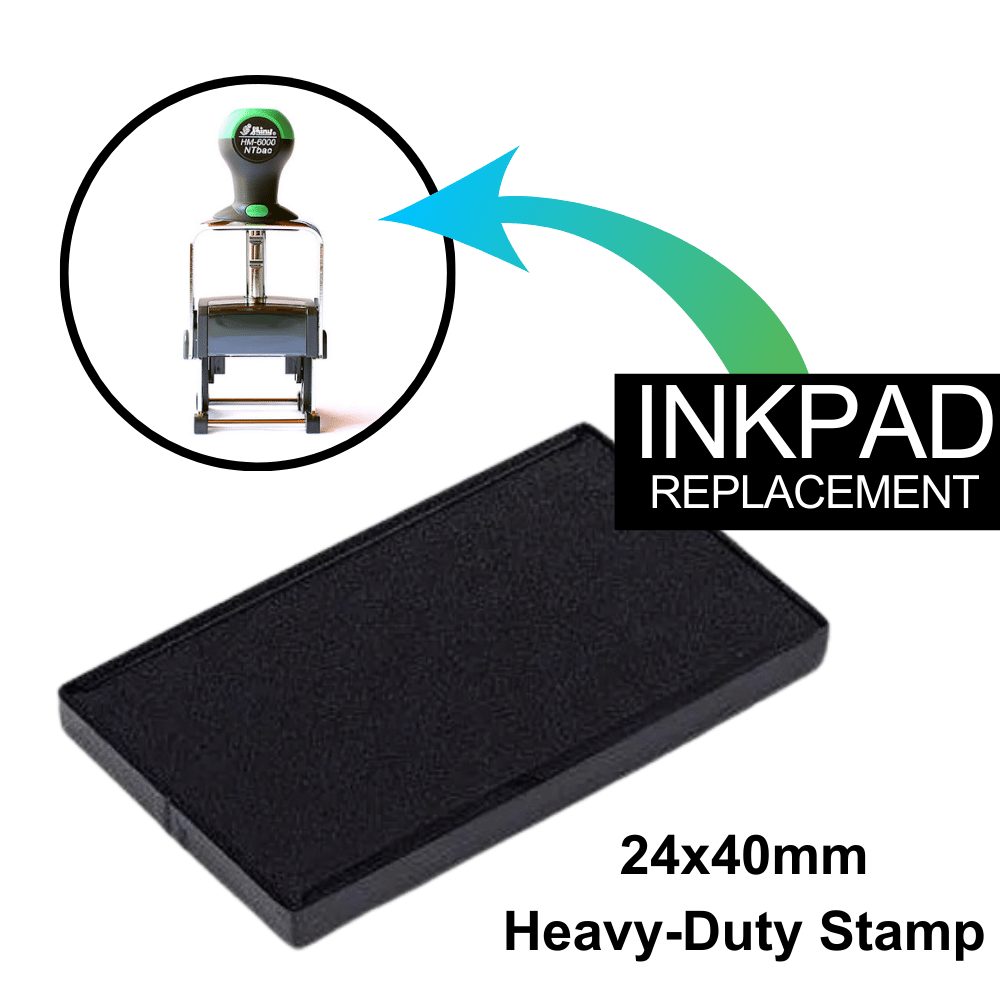24x40mm Heavy Duty Stamp - Ink Pad Replace