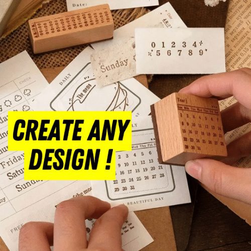 Custom Design Wooden Hand Stamps